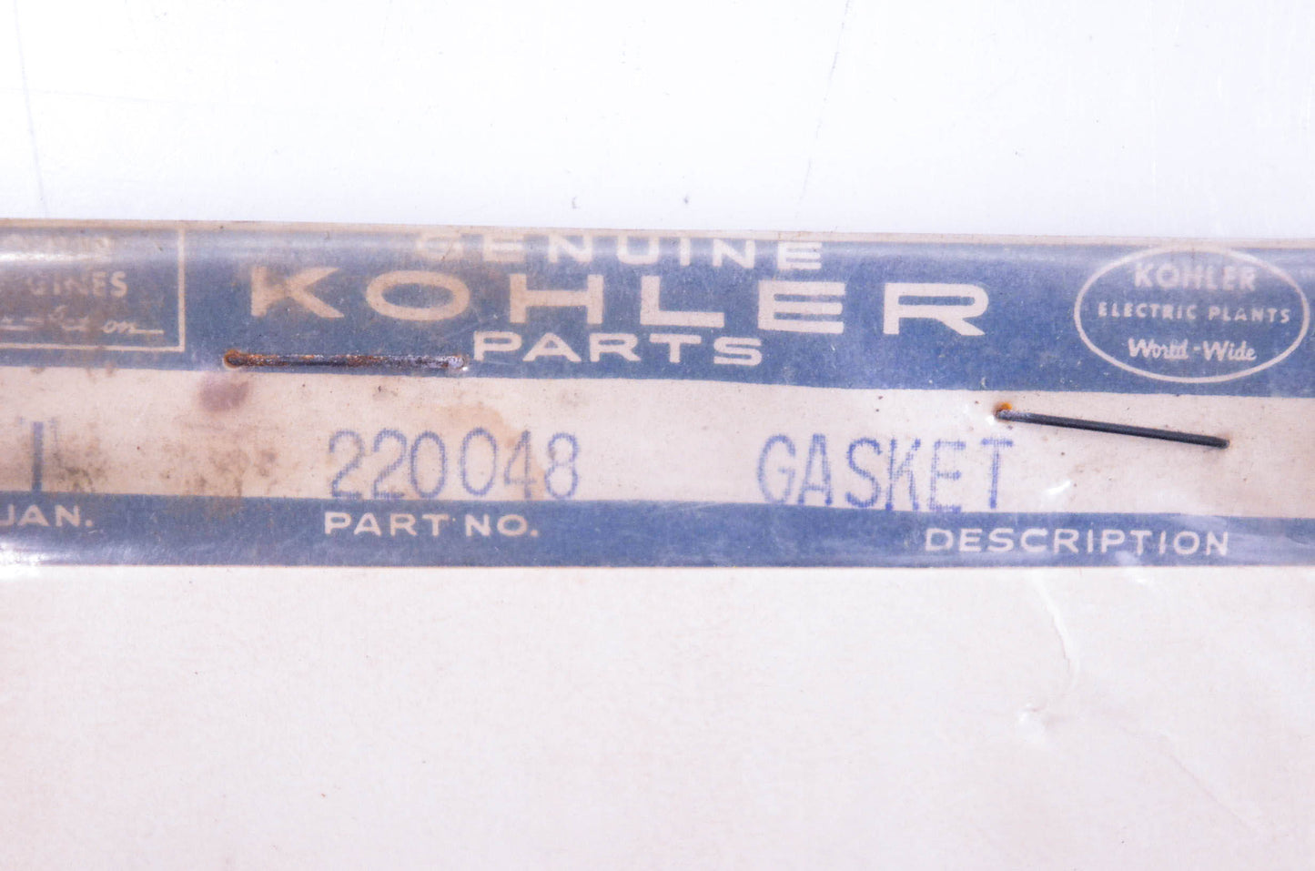 Kohler 220048 Gasket NOS