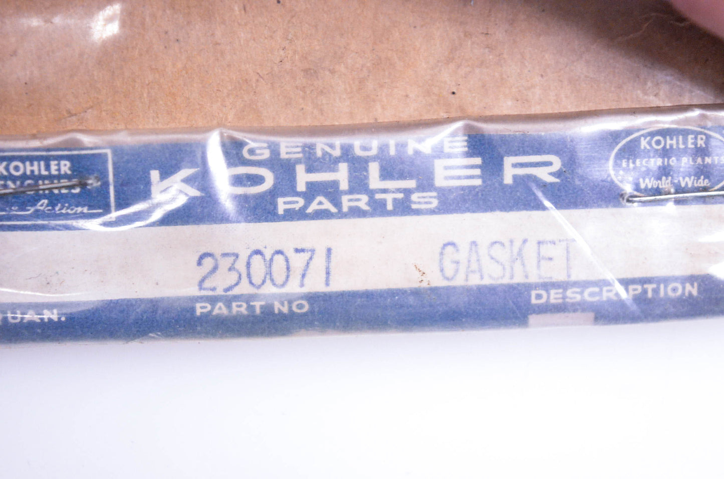 Kohler 230071 Bearing Plate Gasket NOS