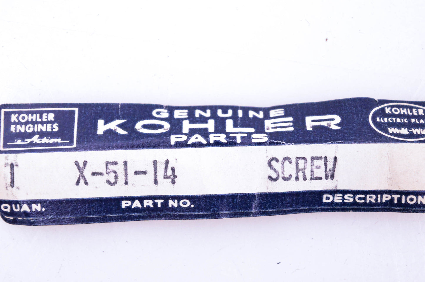 Kohler X-51-14 Screw NOS