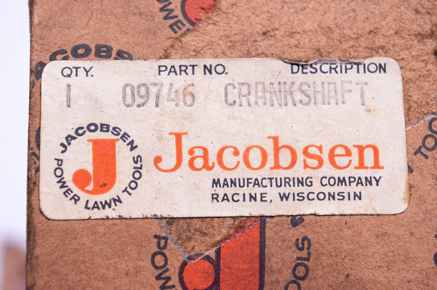 Jacobsen 09746, 50075 Crankshaft NOS