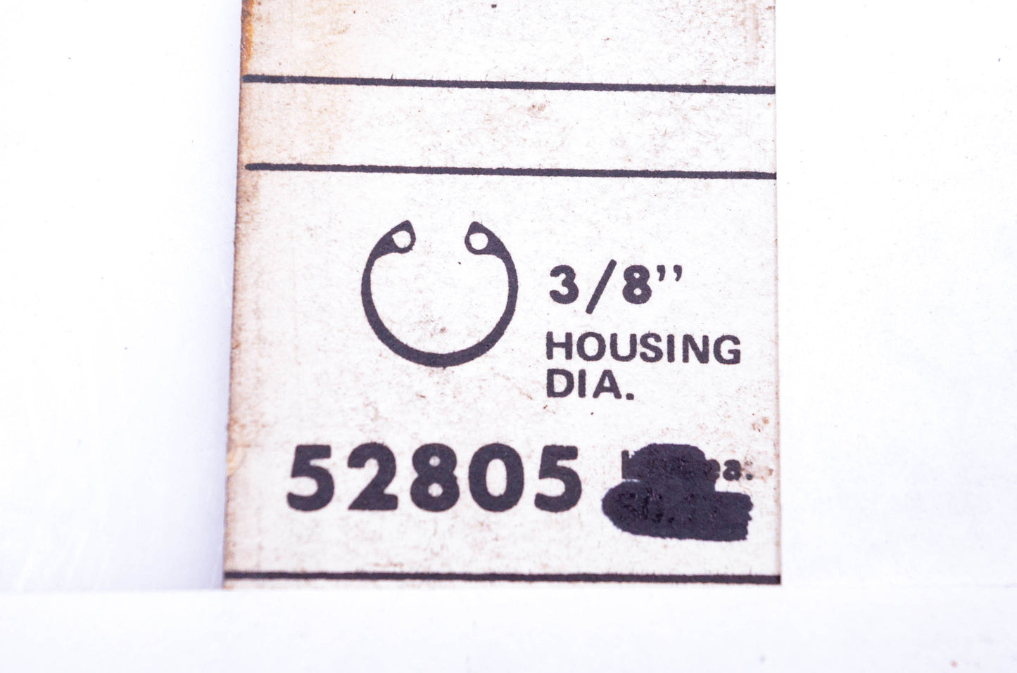 Sosmetal 52805 3/8"Retaining Rings Qty 10 NOS