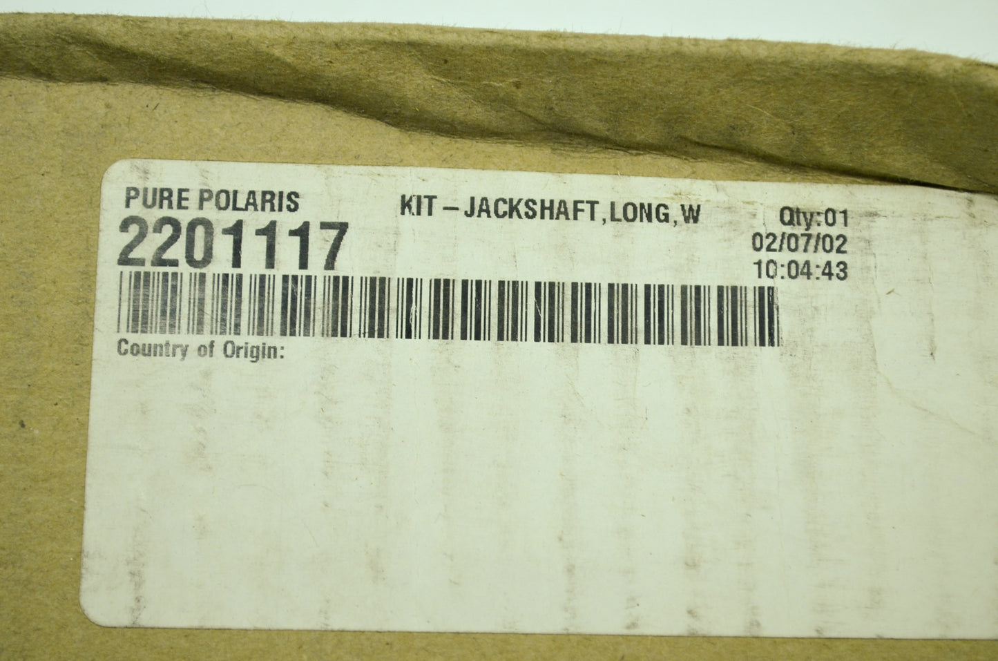 Polaris Jackshaft & Bearing 1997 Ultra