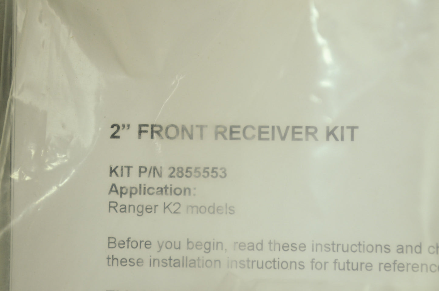 Polaris Front Receiver Kit 05-10 Ranger