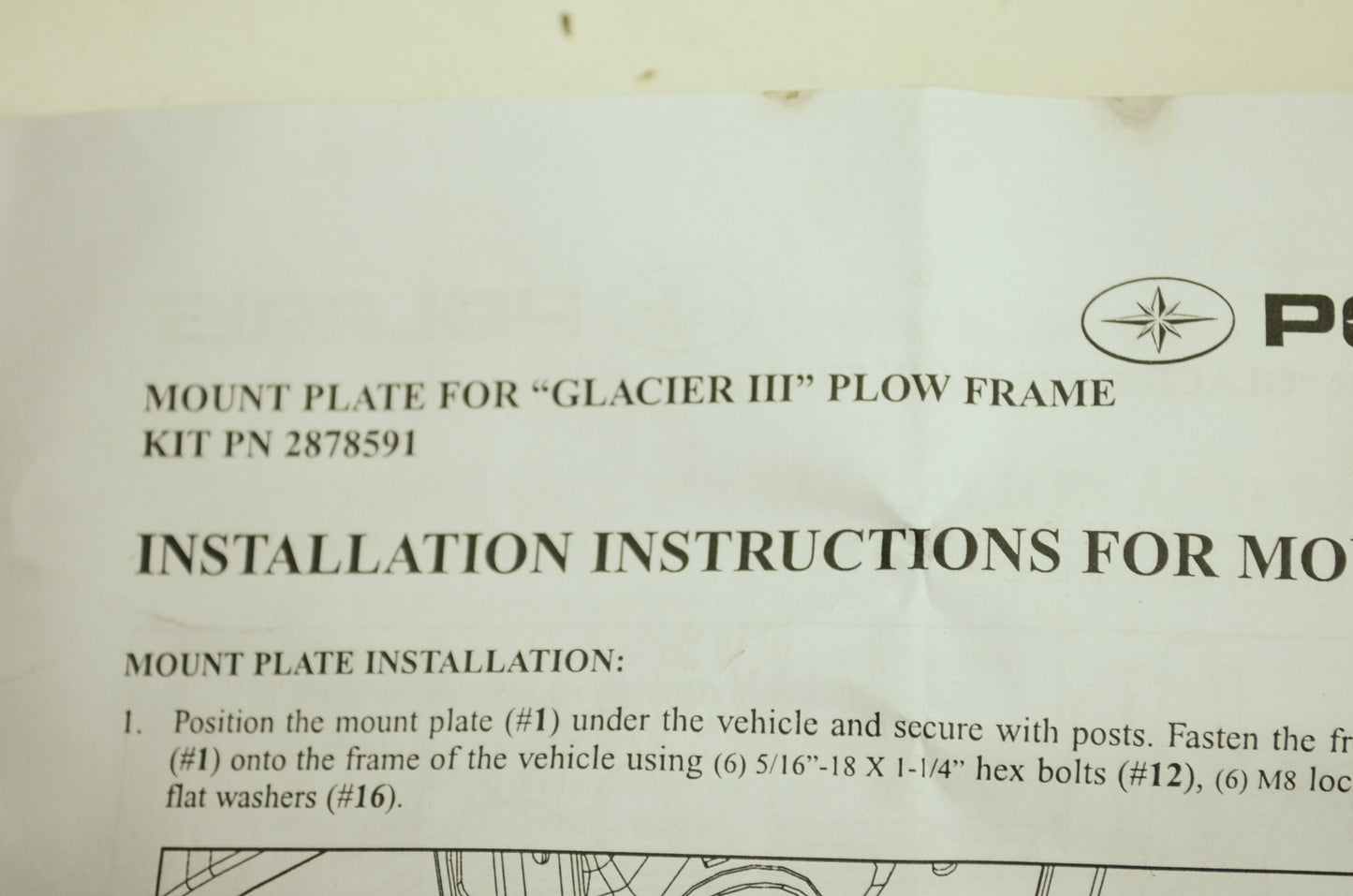 Glacier III Plow Mount 05-10 Twin NOS