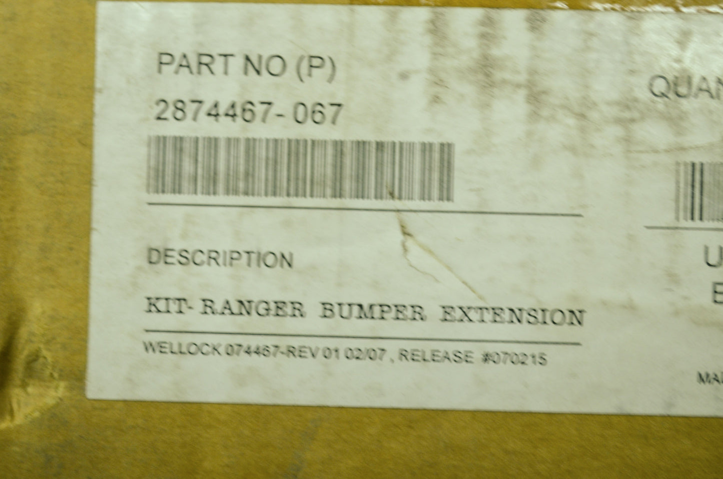 Bumper Extension Kit Black NOS