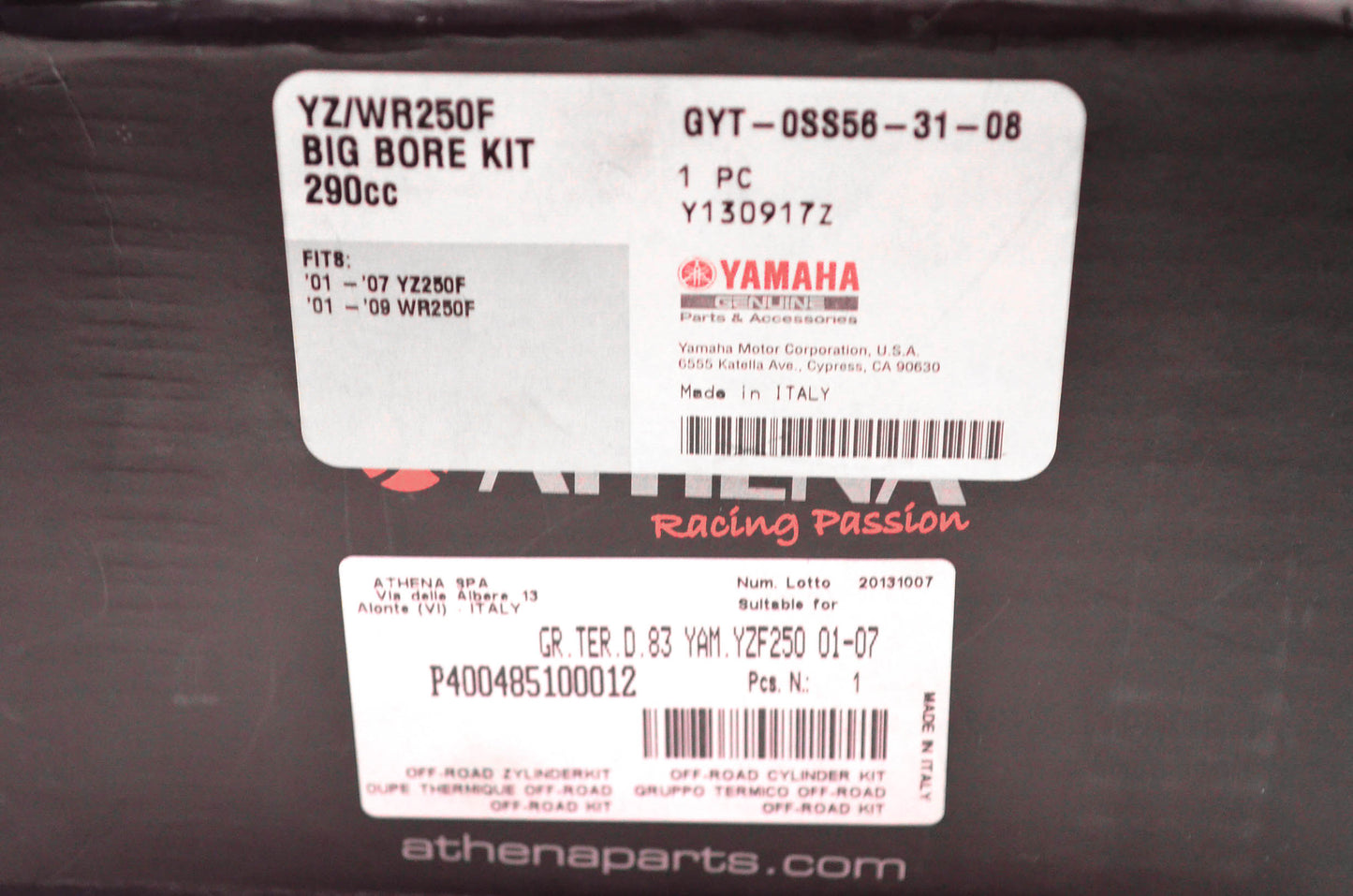 Athena P400485100012, GYT-0SS56-31-08 Big Bore Piston Kit 290cc NOS