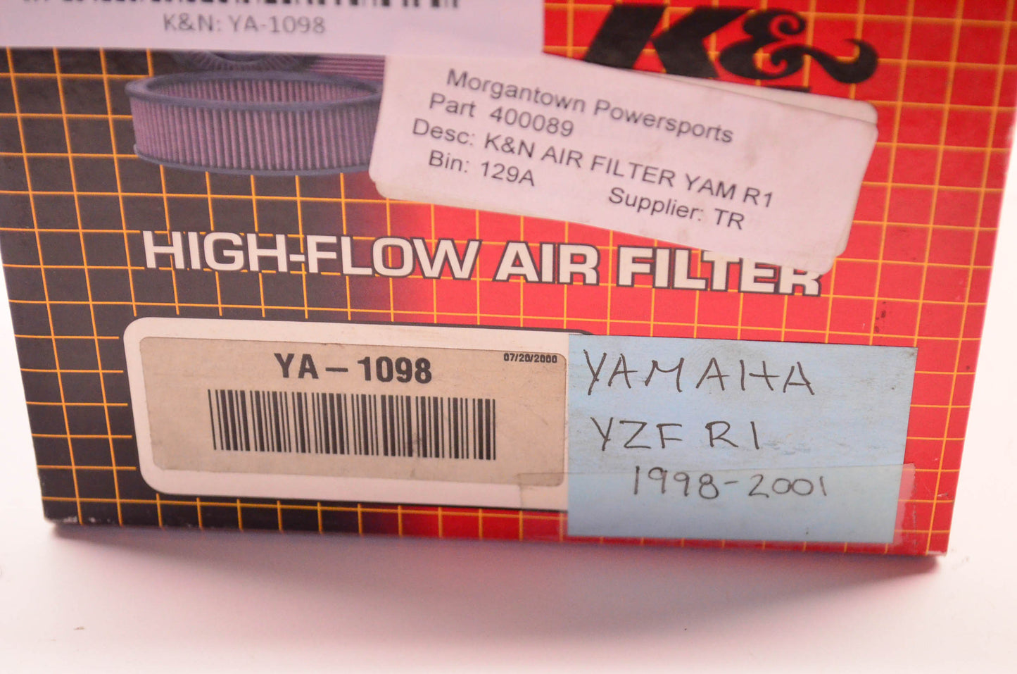K&N YA-1098 High Flow Air Filter NOS