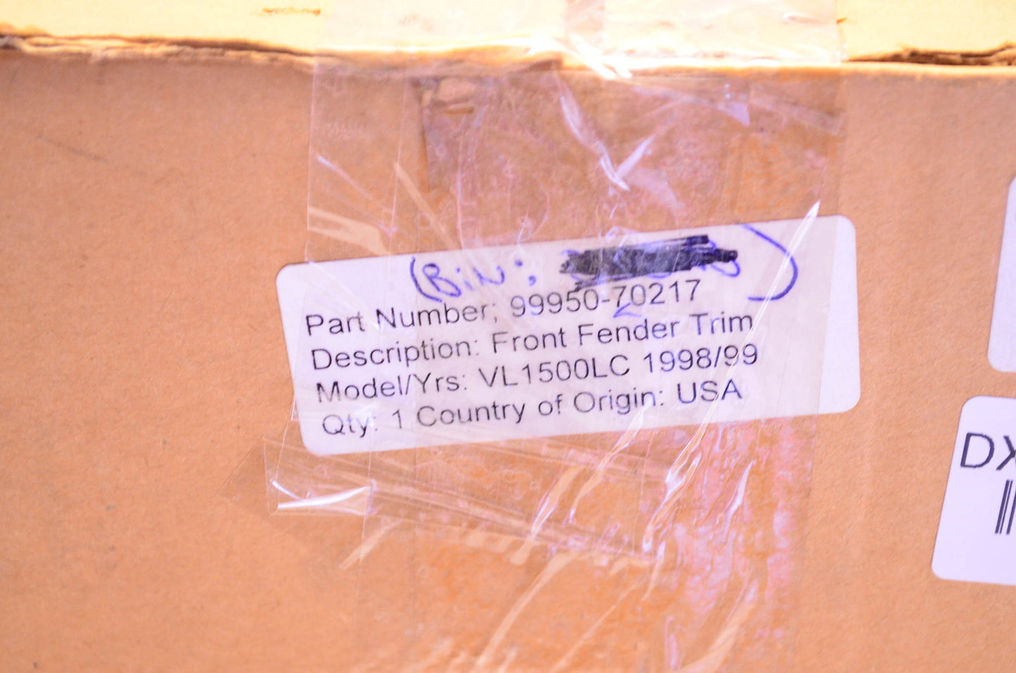 New OEM Suzuki 99950-70217 Front Fender Trim NOS