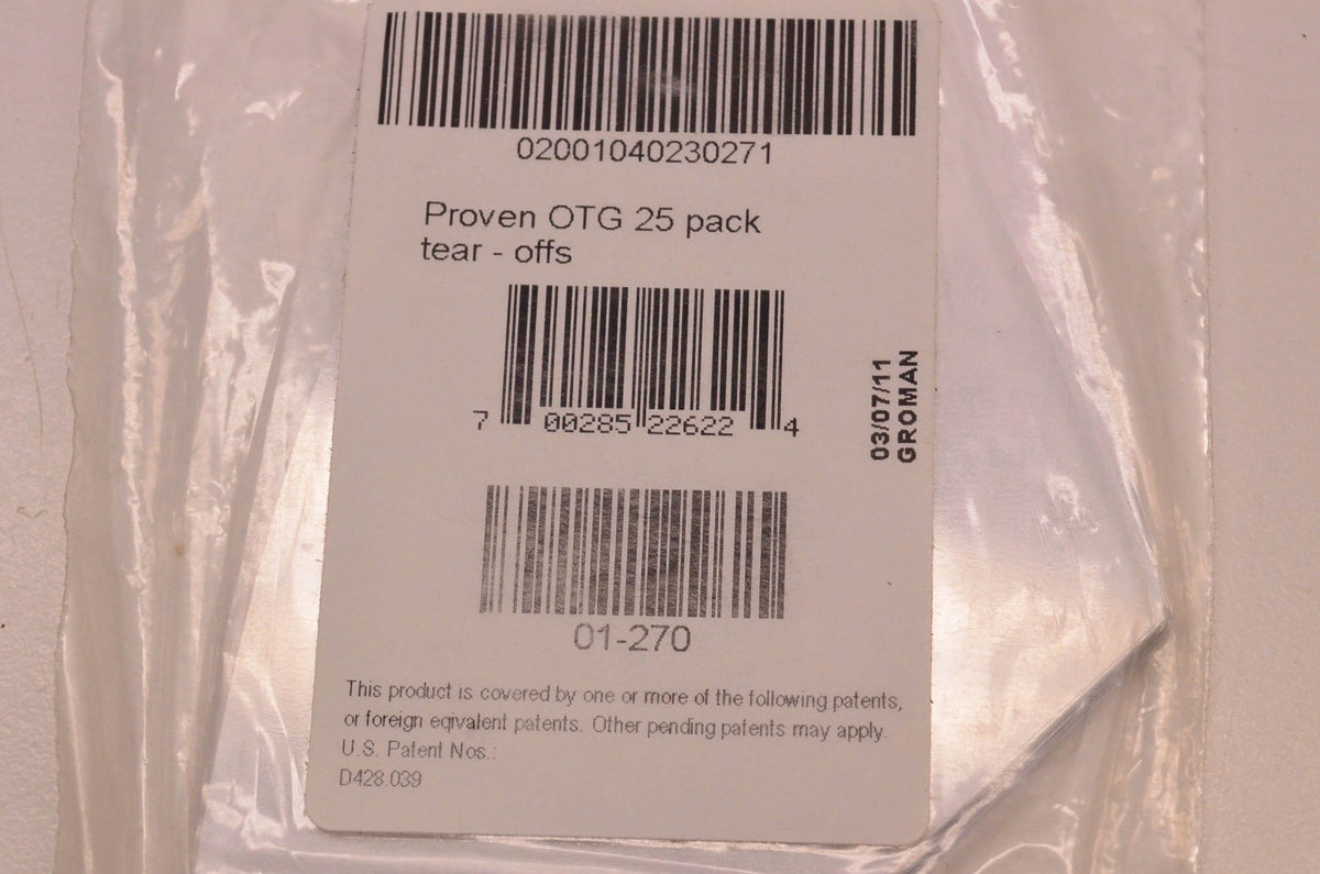 Oakley 01-270OA, 01-270 Proven MX Tear Off 25 Pack NOS