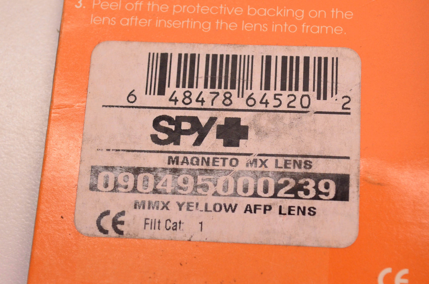 Spy 090495000239, MMX10FP Magneto MX Lens Yellow NOS