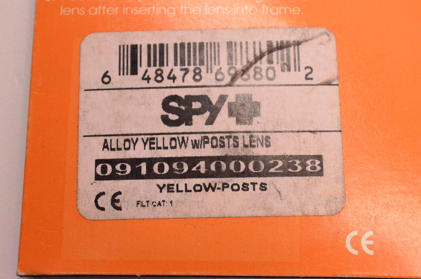 Spy 091094000238 Alloy Lens Yellow NOS