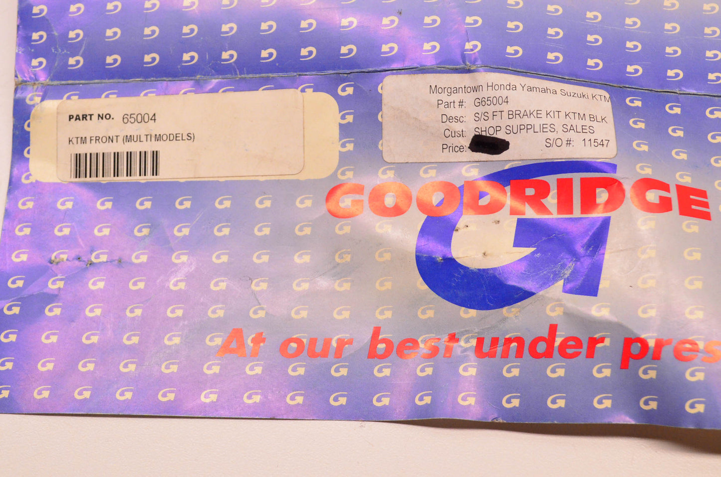 Goodridge 65004, G65004 Brake Line Kit NOS