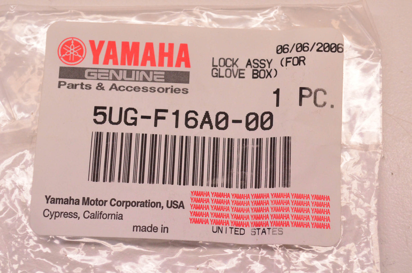 New OEM Yamaha 5UG-F16A0-00-00 Glovebox Lock Assembly NOS