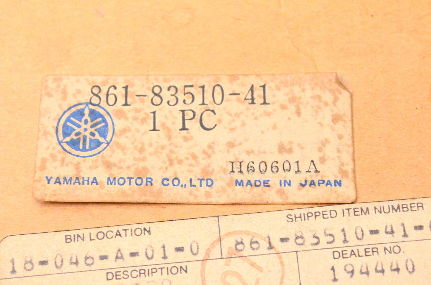 New OEM Yamaha 861-83510-41-00 Speedometer Assembly NOS