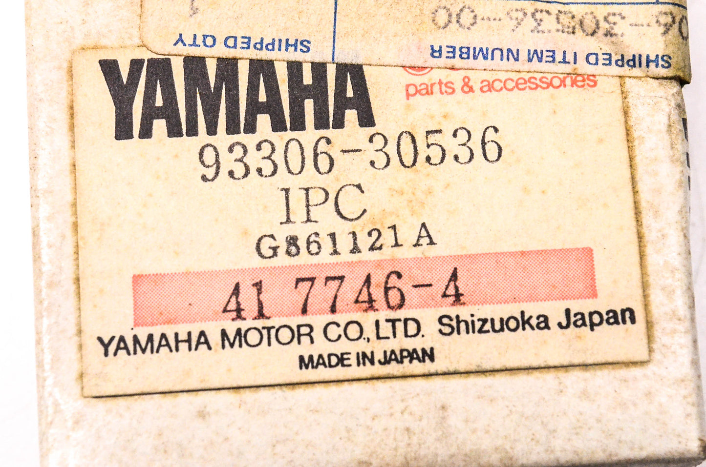 New OEM Yamaha 93306-30536-00 Bearing NOS