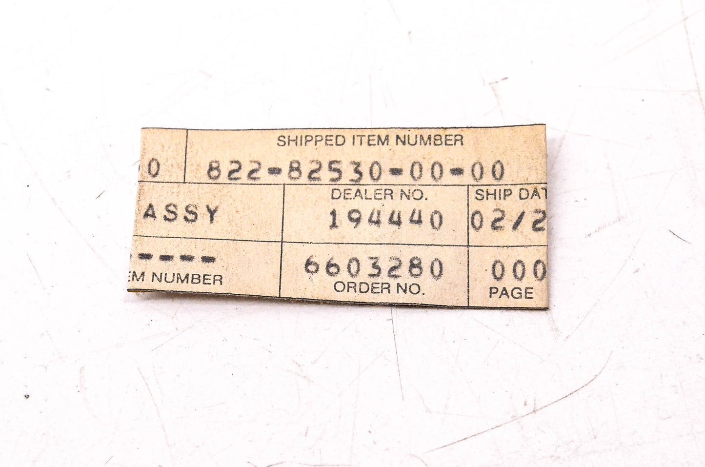 New OEM Yamaha 822-82530-00-00 Stop Switch Assembly NOS