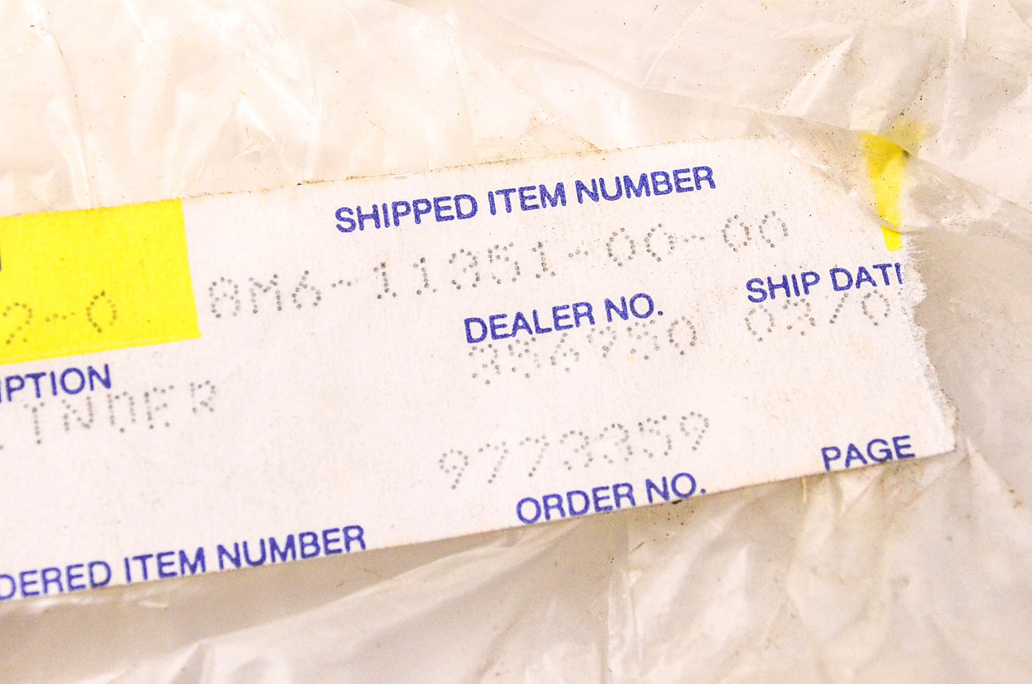 New OEM Yamaha 8M6-11351-00-00 Cylinder Gasket NOS