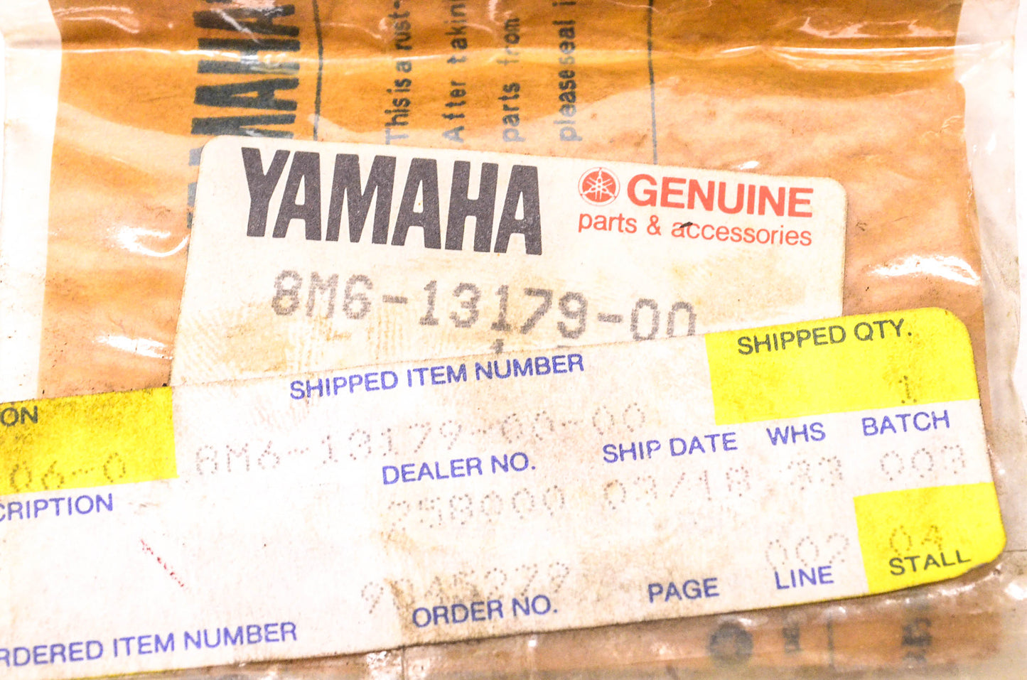 New OEM Yamaha 8M6-13179-00-00 Idle Gear NOS