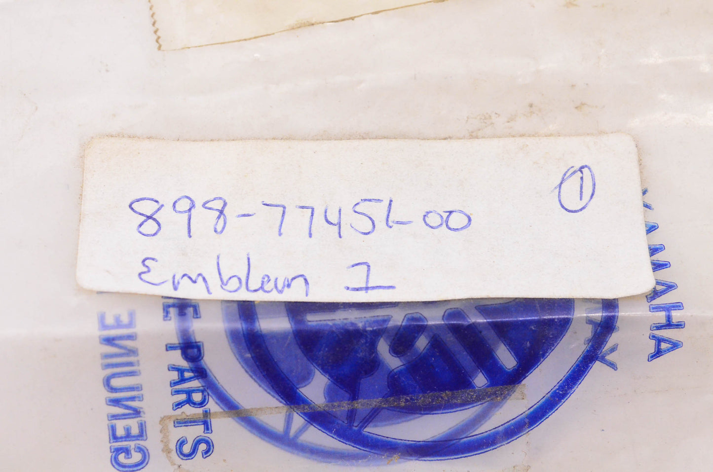 New OEM Yamaha 898-77451-00-00 GS300 Oil Injection Emblem NOS