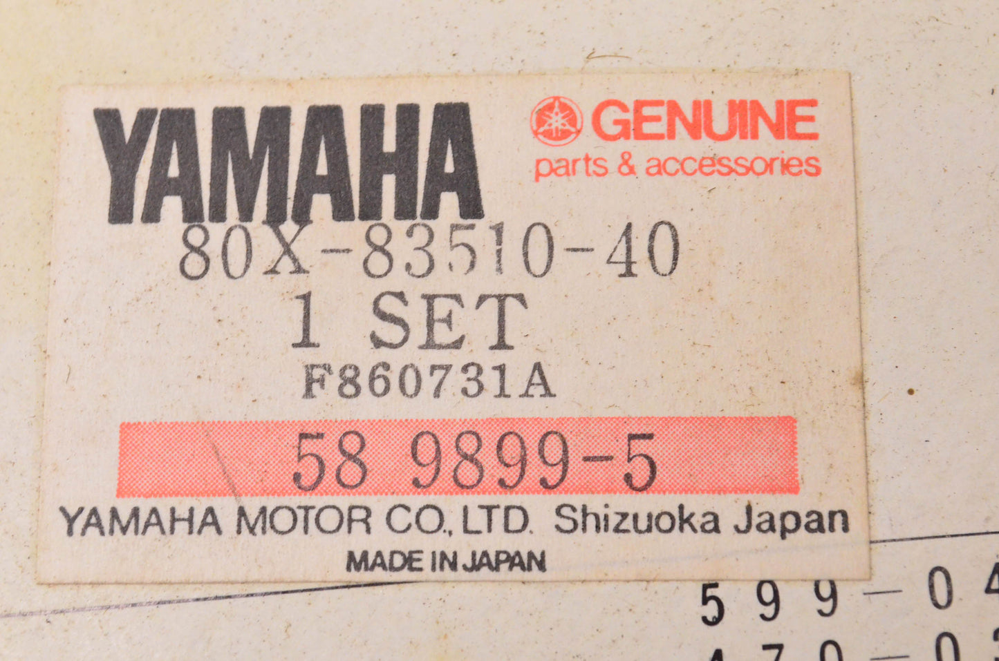New OEM Yamaha 80X-83510-40-00 Speedometer NOS
