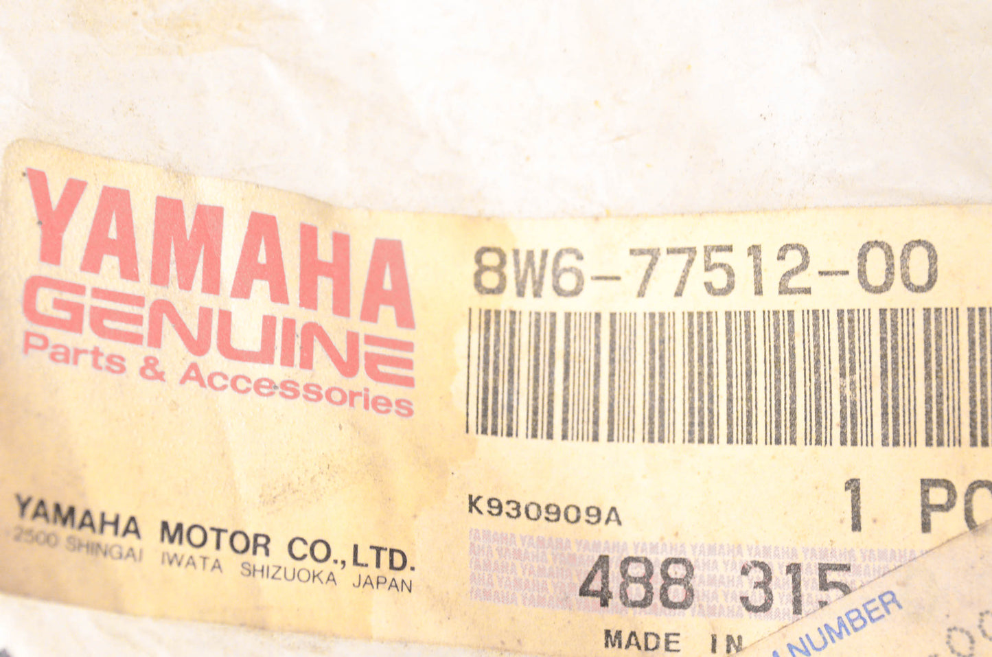 New OEM Yamaha 8W6-77512-00-00 Front Bumper NOS