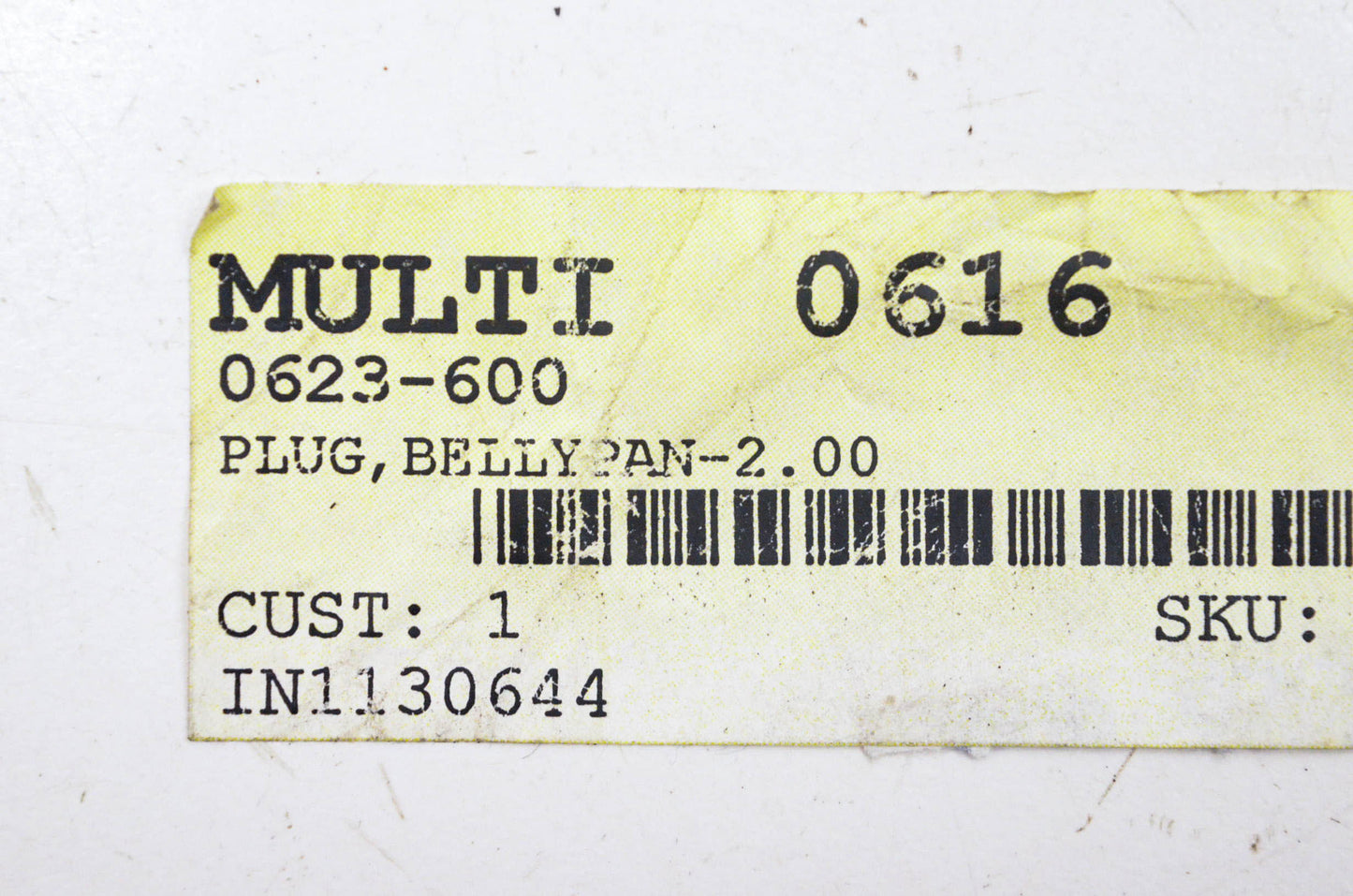 New OEM Arctic Cat 0623-600 Belly Pan Plug NOS