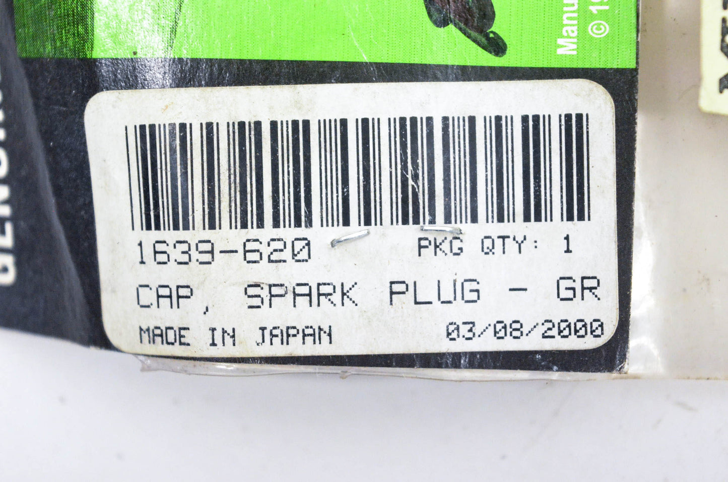 New OEM Arctic Cat 1639-620 Sparkplug Green Caps Qty 2 NOS