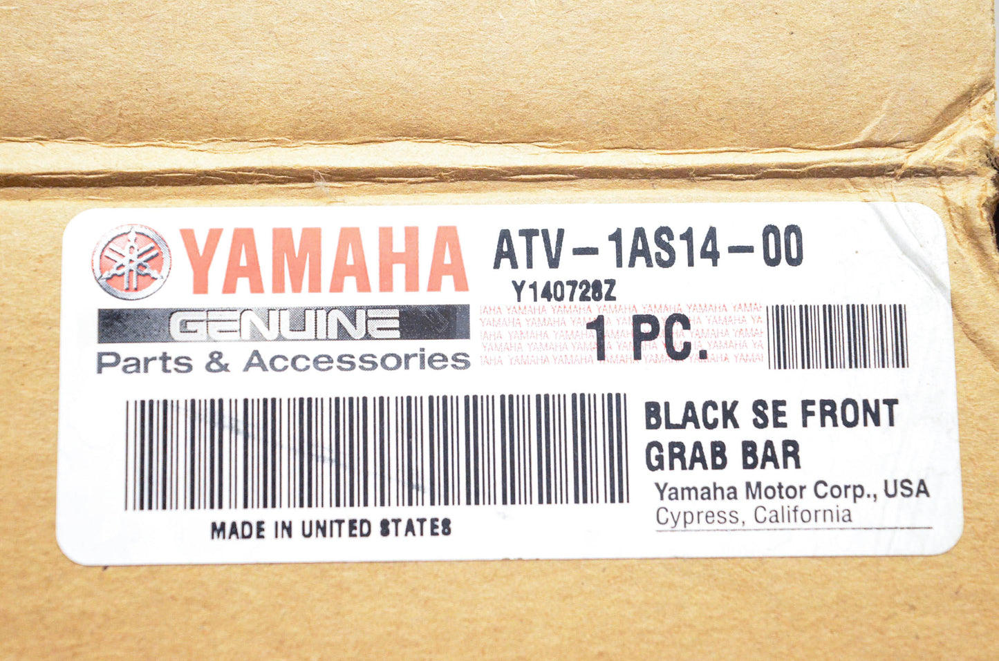New OEM Yamaha ATV-1AS14-00-00 Front Grab Bar Kit NOS