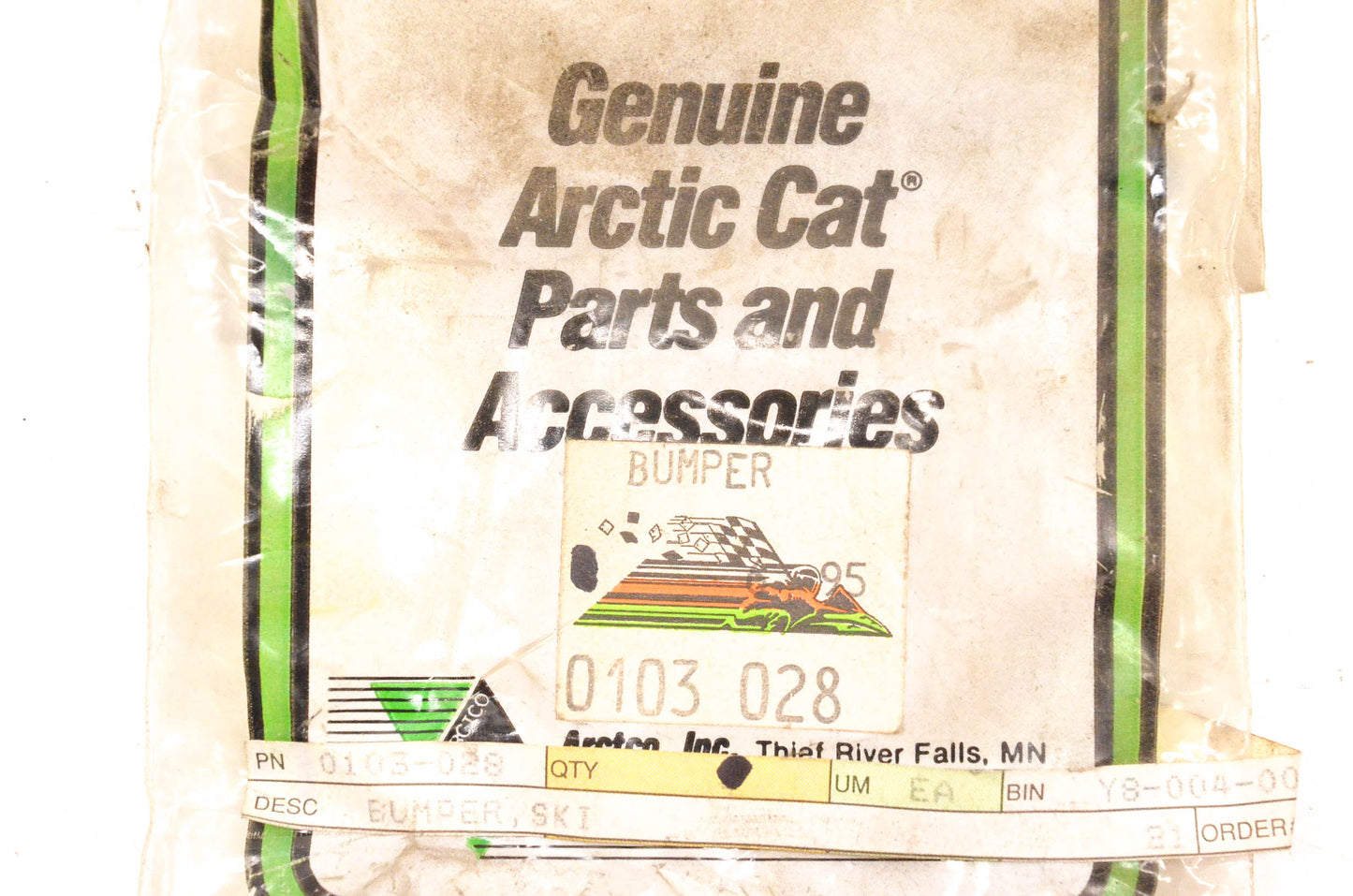 New OEM Arctic Cat 0103-028 Rubber Ski Bumper NOS