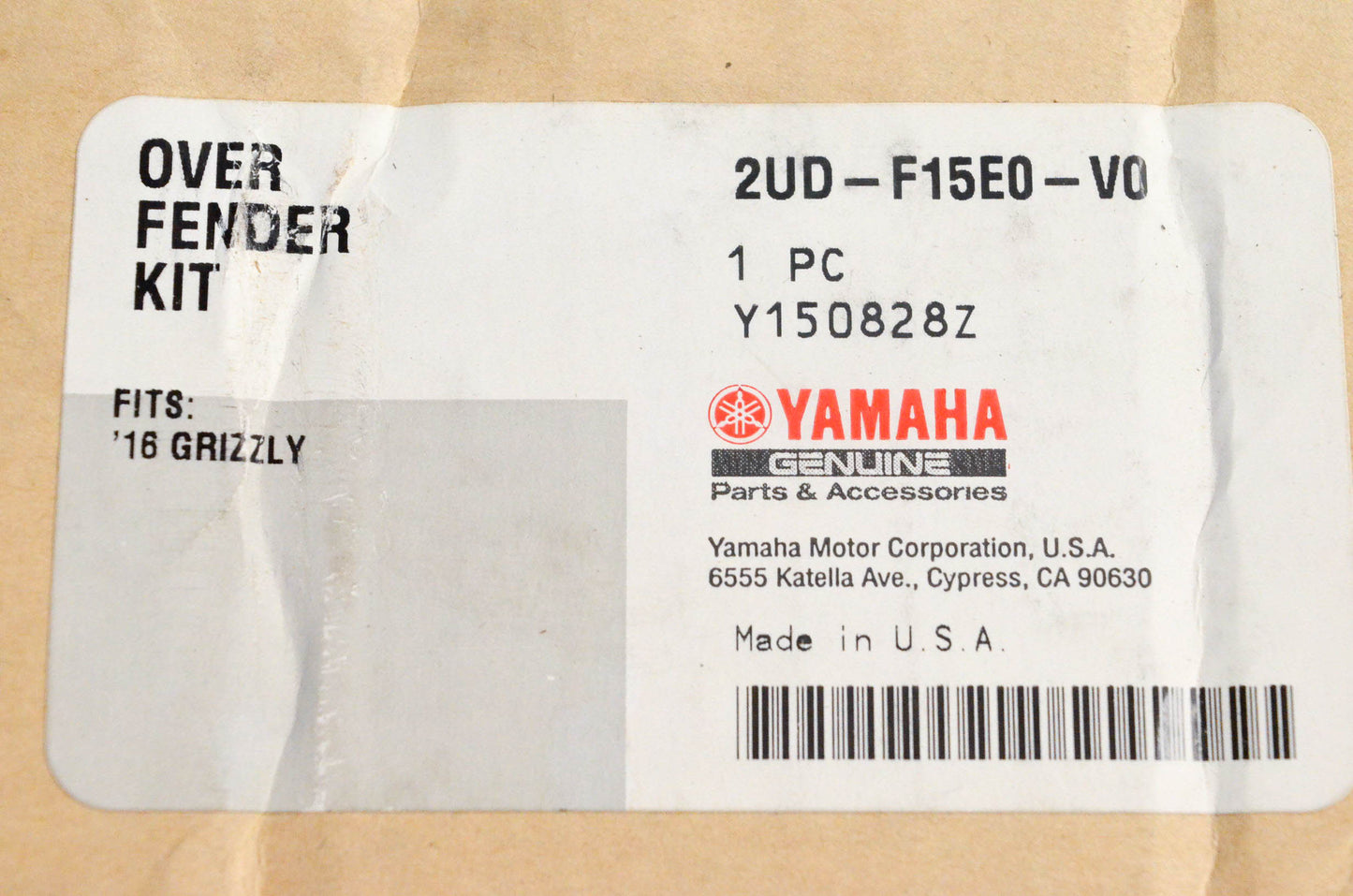 New OEM Yamaha 2UD-F15E0-V0-00 Over Fender Kit NOS