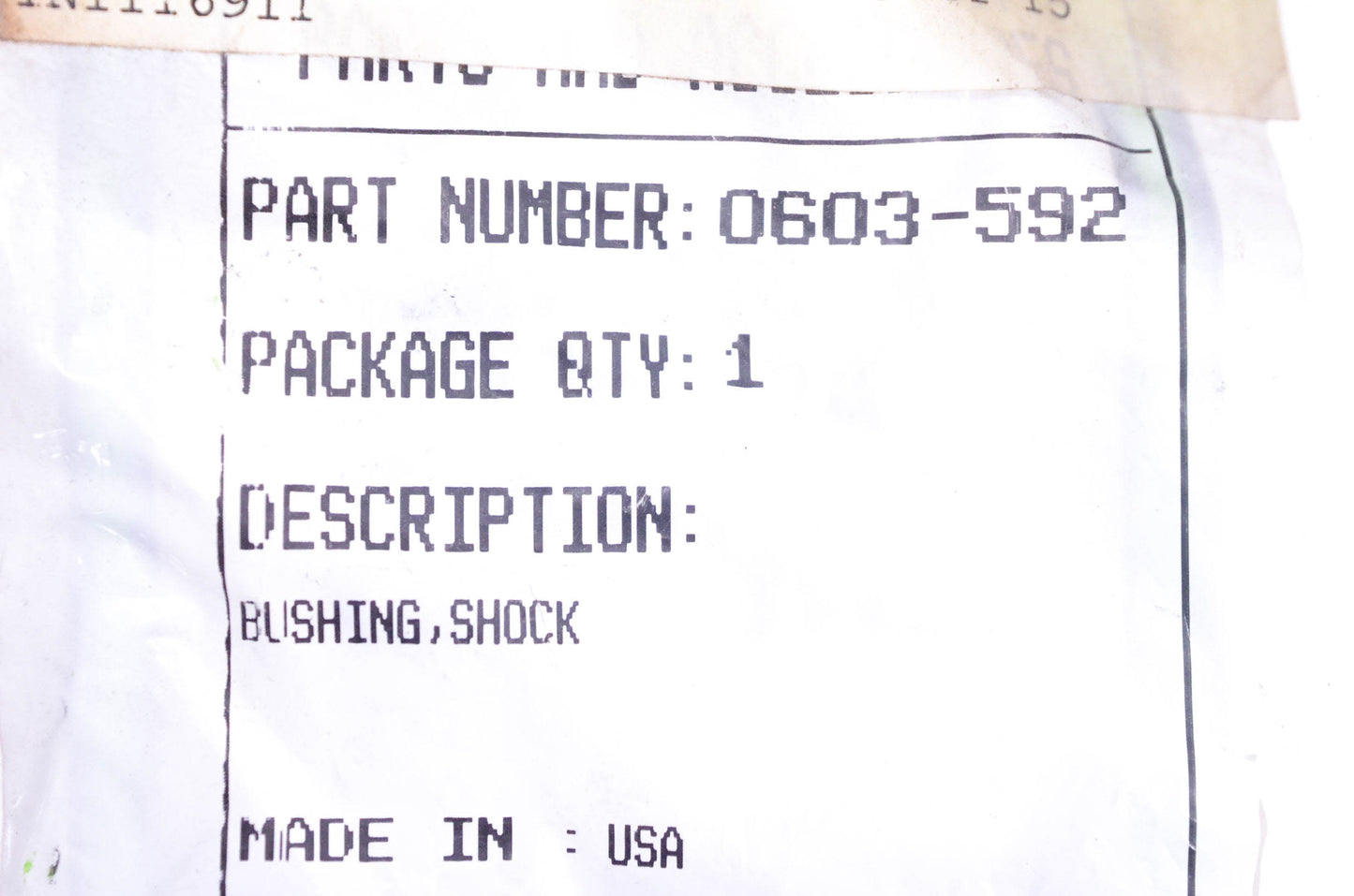 New OEM Arctic Cat 0603-592 Fox Shock Bushing NOS
