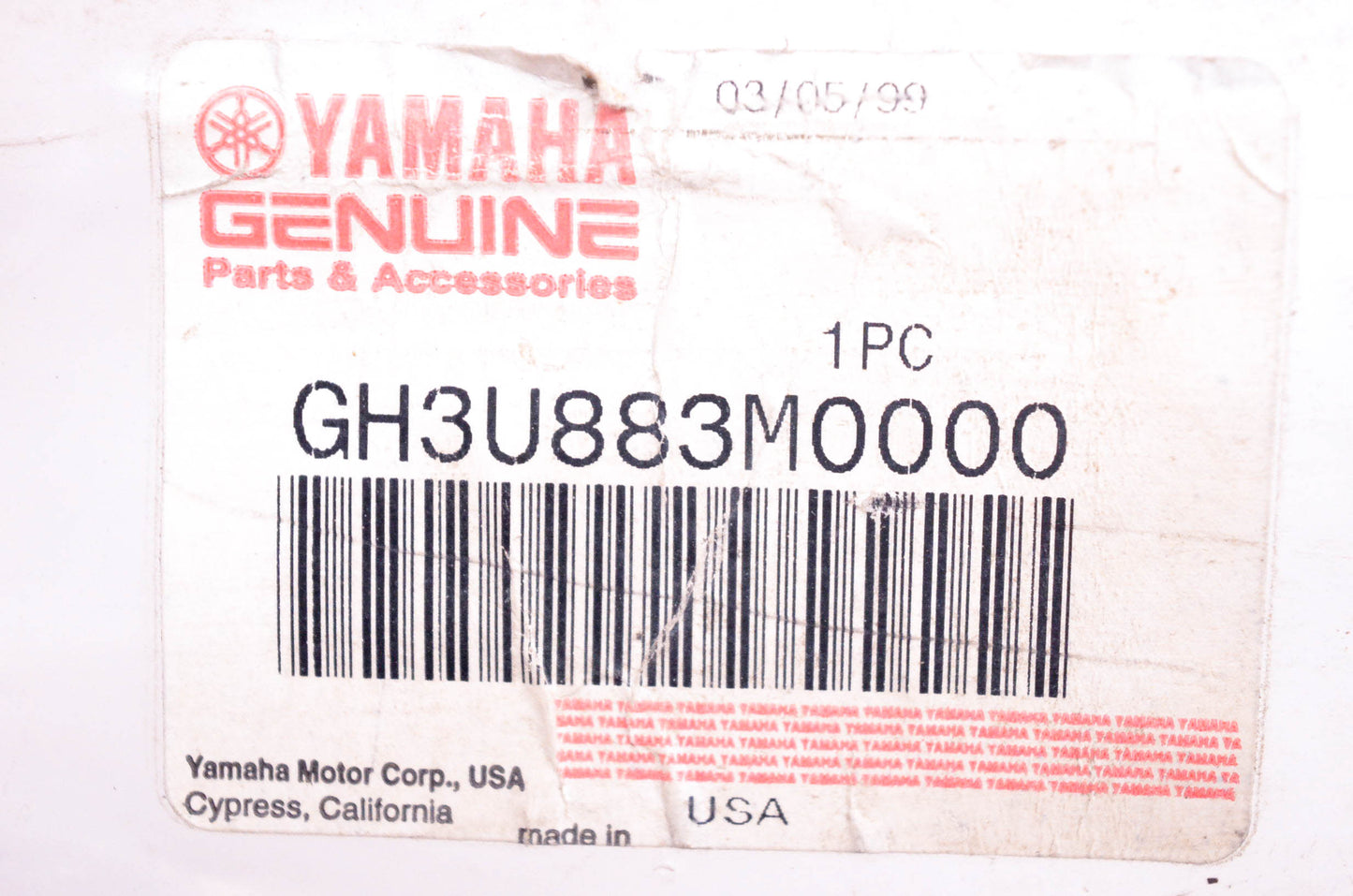 New OEM Yamaha GH3-U883M-00-00 Red Sponson NOS