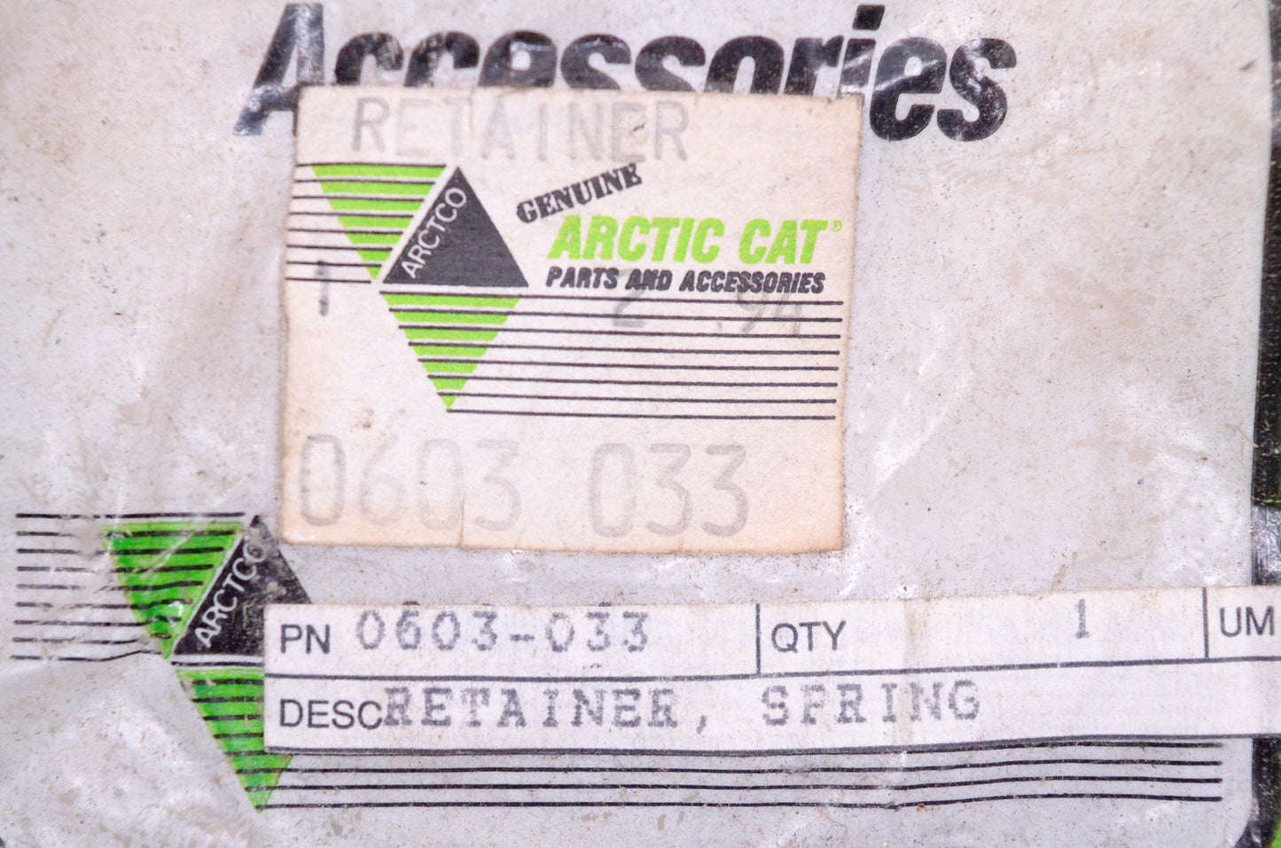 New OEM Arctic Cat 0603-033 Retainer Spring NOS