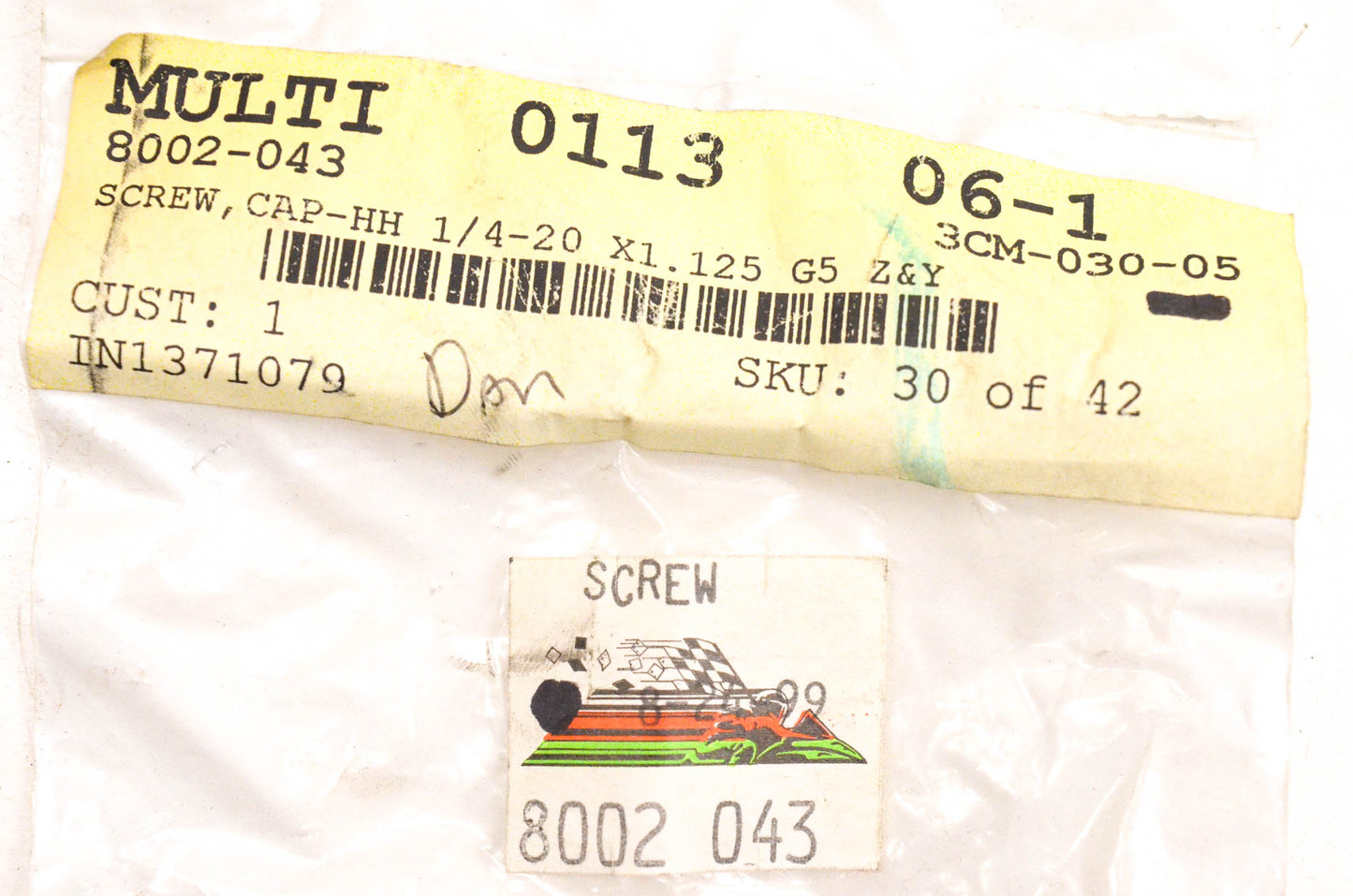 New OEM Arctic Cat 8002-043 Hex Head Cap Screw NOS
