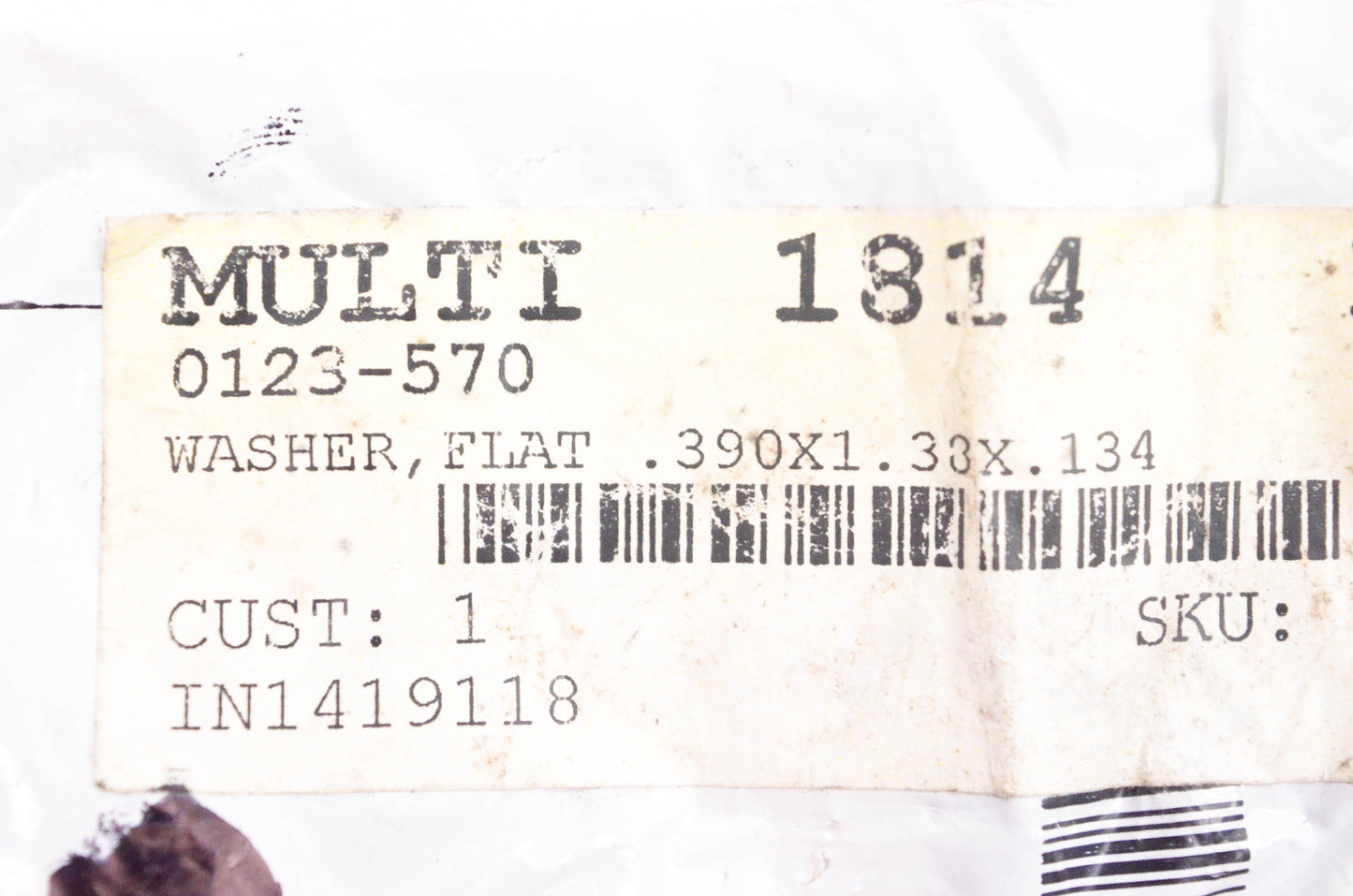 New OEM Arctic Cat 0123-570 Flat Washer .390X1.38X.134 NOS