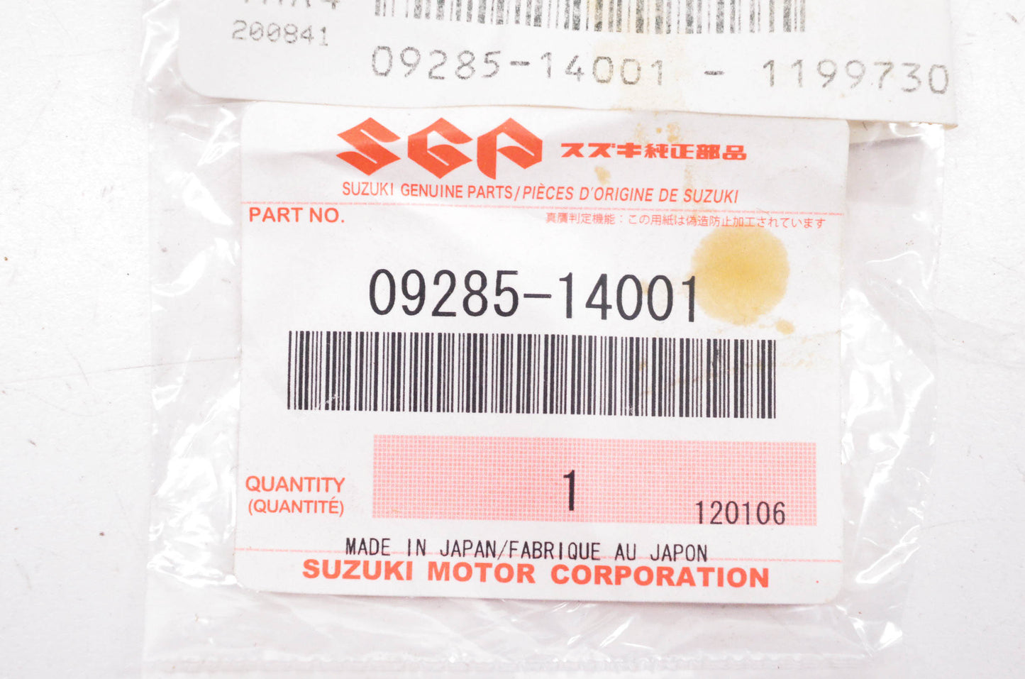 New OEM Suzuki 09285-14001 Oil Seal NOS