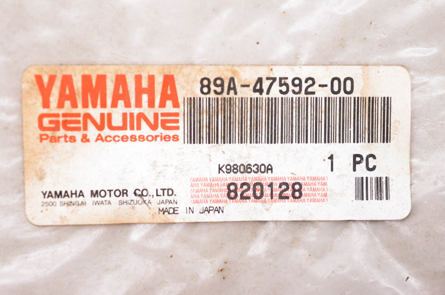 New OEM Yamaha 89A-47592-00-00 Gasket NOS