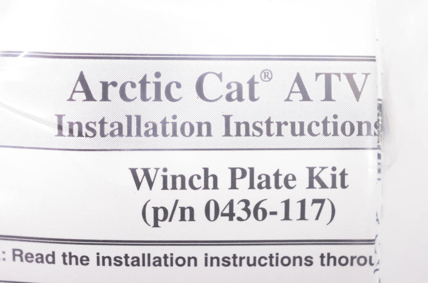 New OEM Arctic Cat 0436-117 Winch Mount Kit NOS