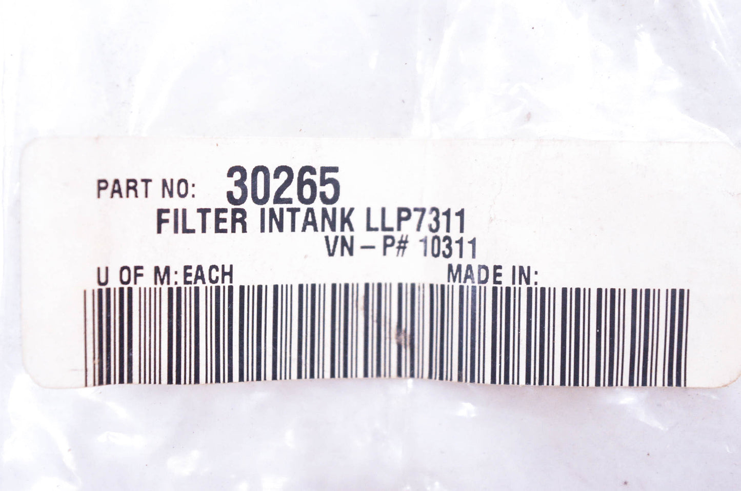 LLP 30265, 10311 In Tank Filter LLP7311 NOS