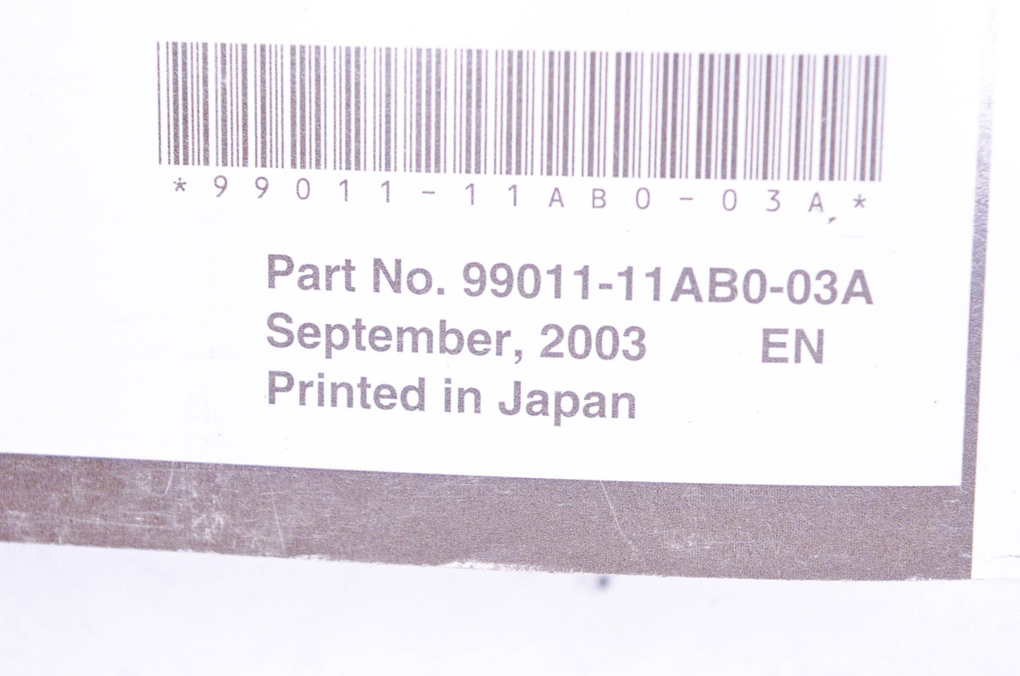 New OEM Suzuki 99011-11AB0-03A VZ1600 Owner's Manual NOS
