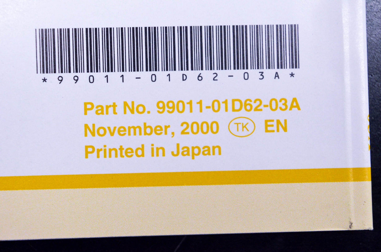 New OEM Suzuki 99011-01D62-03A GS500 Owner's Manual NOS