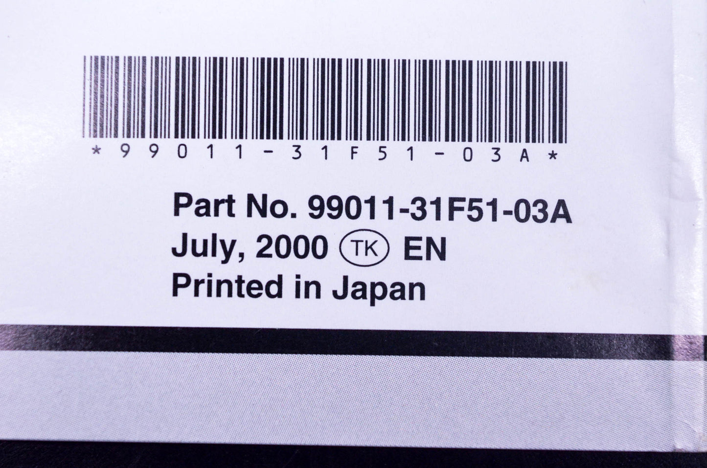 New OEM Suzuki 99011-31F51-03A GSF600S Owner's Manual NOS