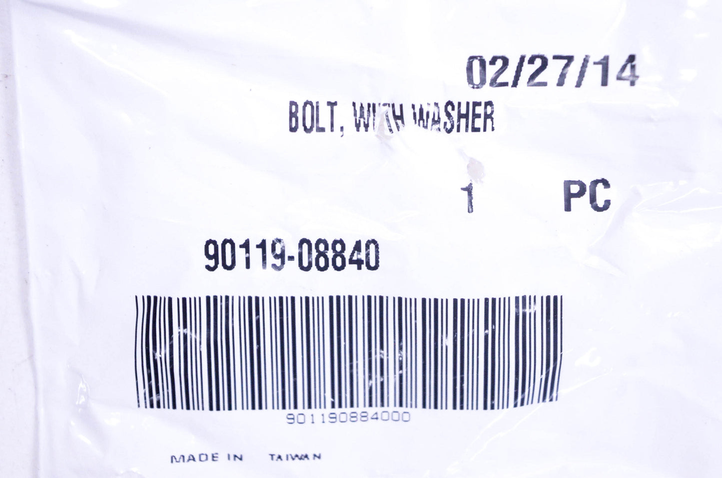 New OEM Yamaha 90119-08840-00 Bolt With Washer NOS