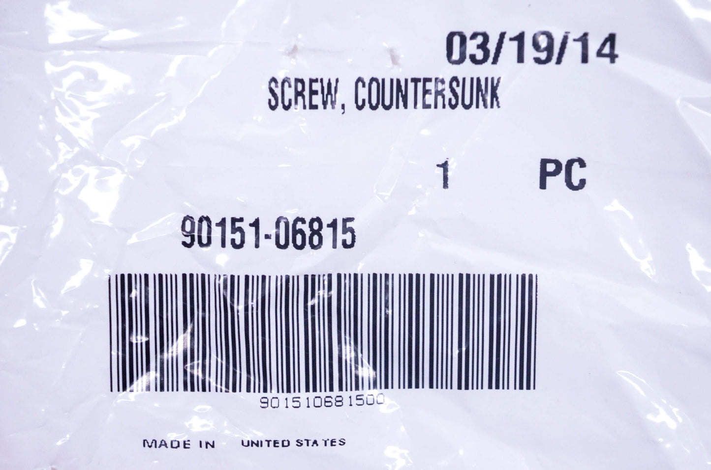 New OEM Yamaha 90151-06815-00 Countersunk Screw NOS