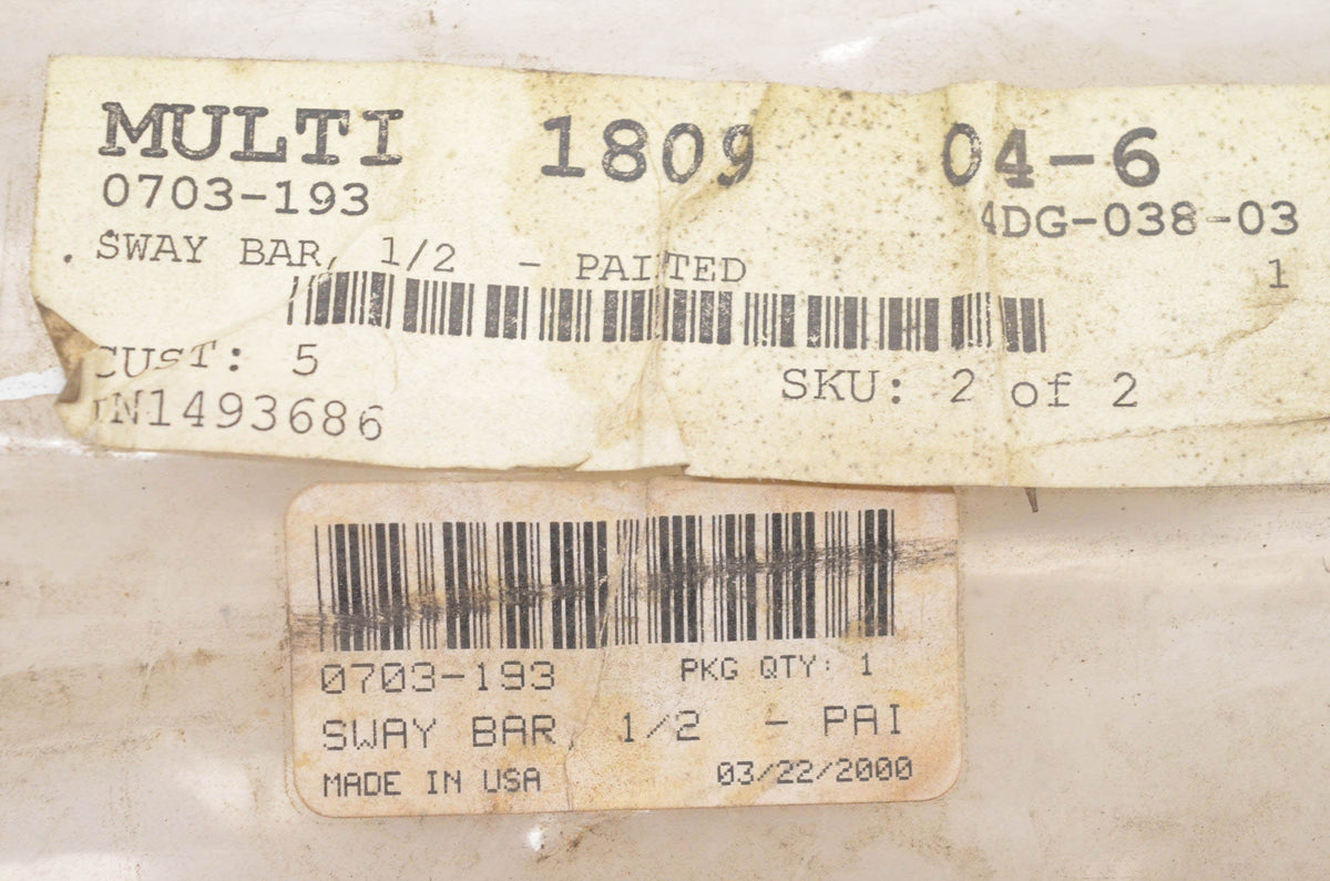 New OEM Arctic Cat 0703-193 Sway Bar NOS