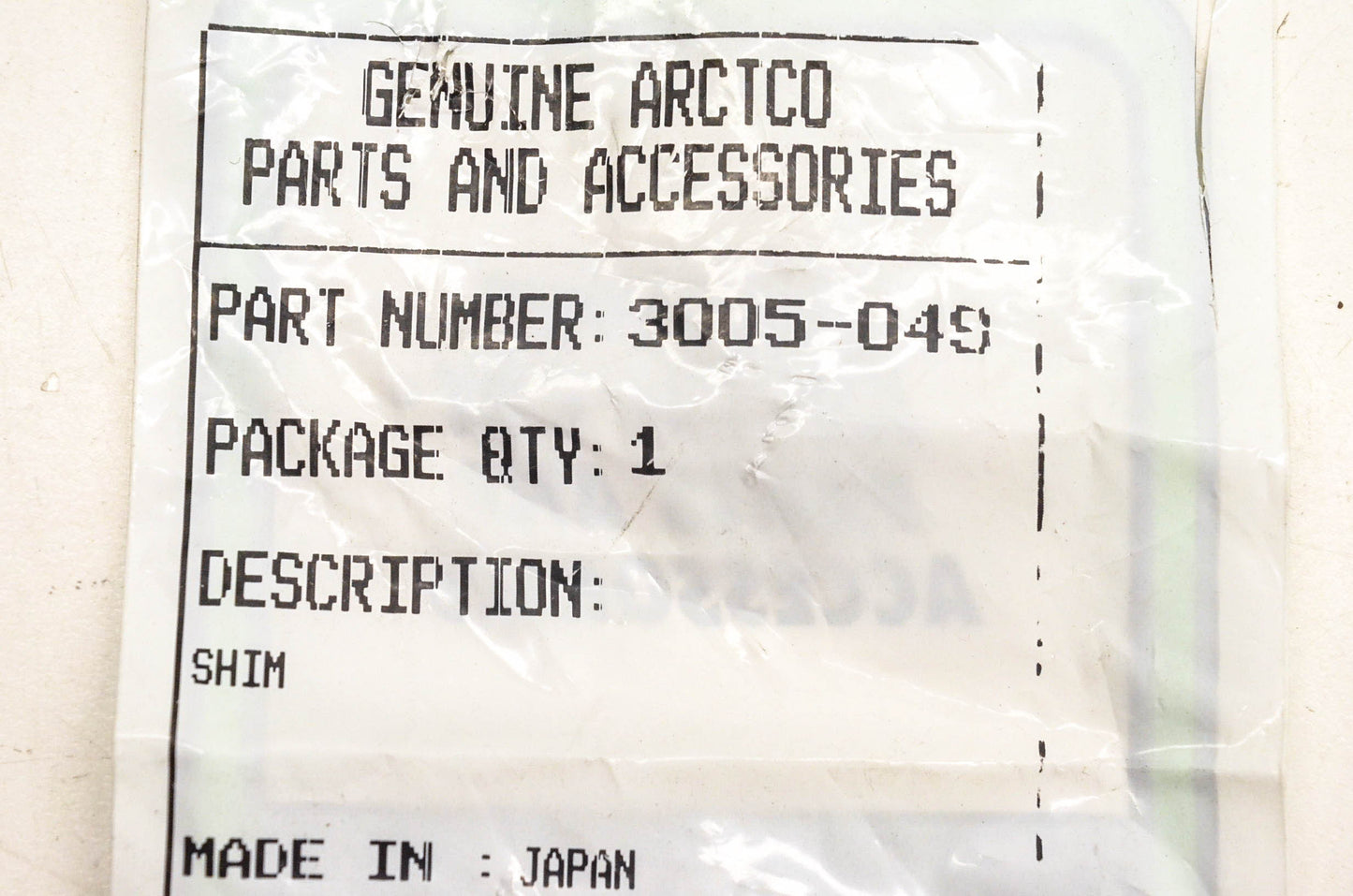 New OEM Arctic Cat 3005-049 Shim NOS