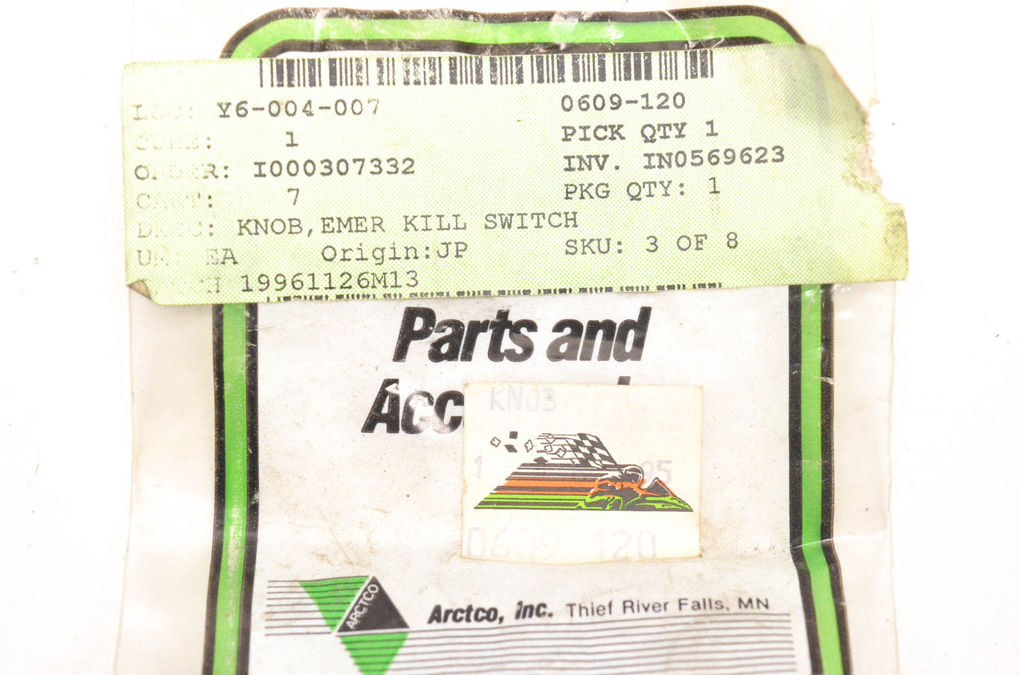New OEM Arctic Cat 0609-120 Emergency Kill Switch Knob NOS