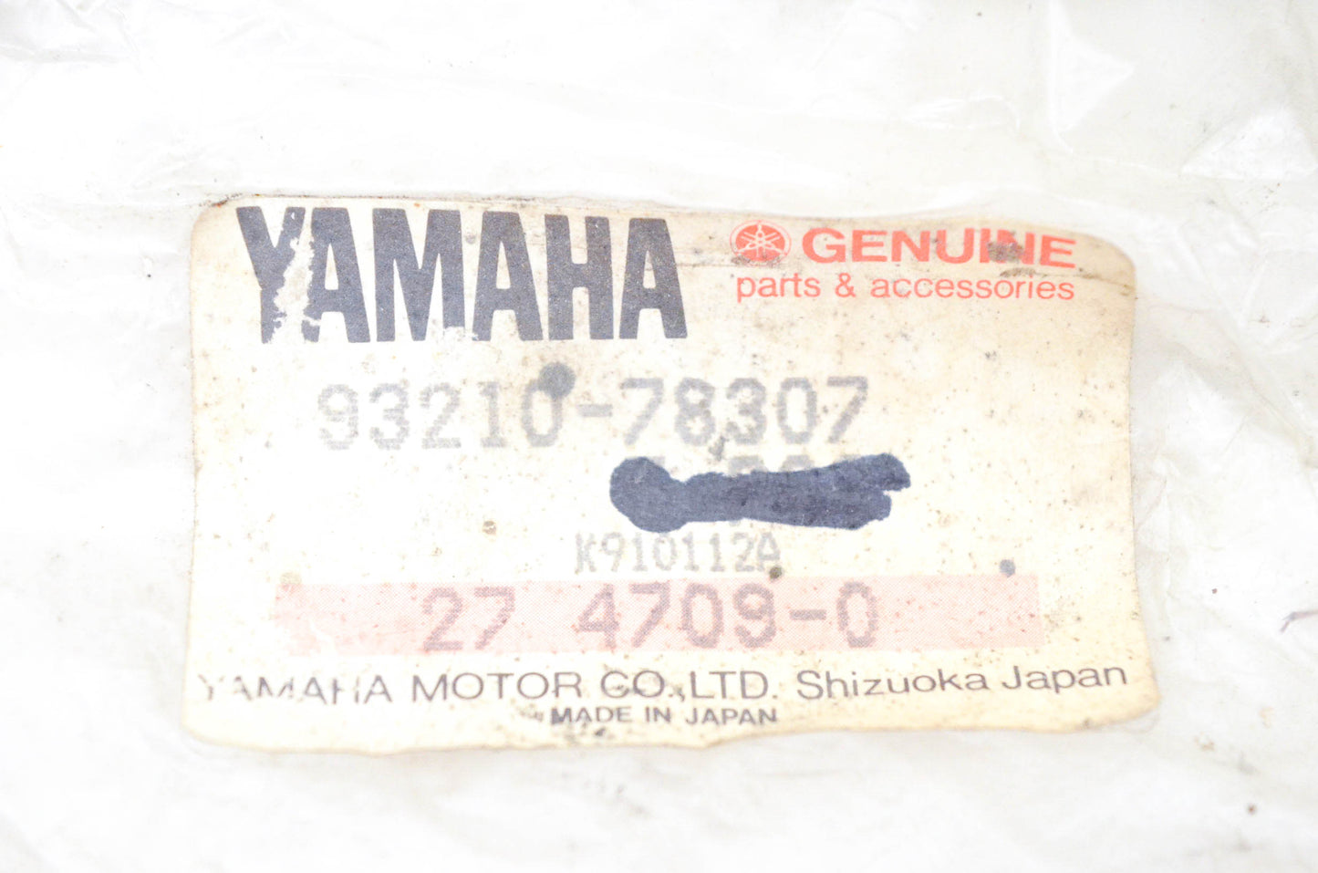 New OEM Yamaha 93210-78307-00 Cylinder Crankcase O Ring NOS