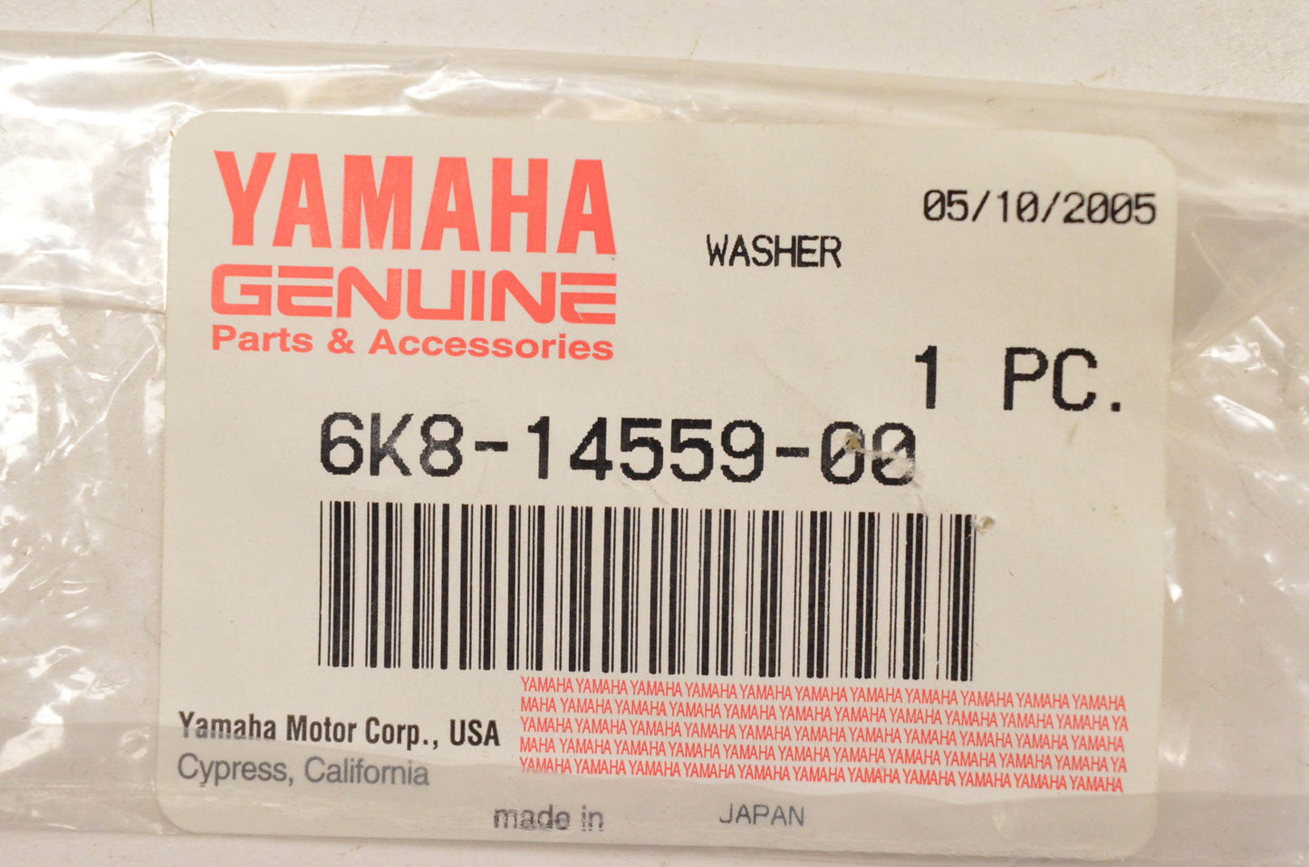 New OEM Yamaha 6K8-14559-00-00 Carburetor Washer NOS