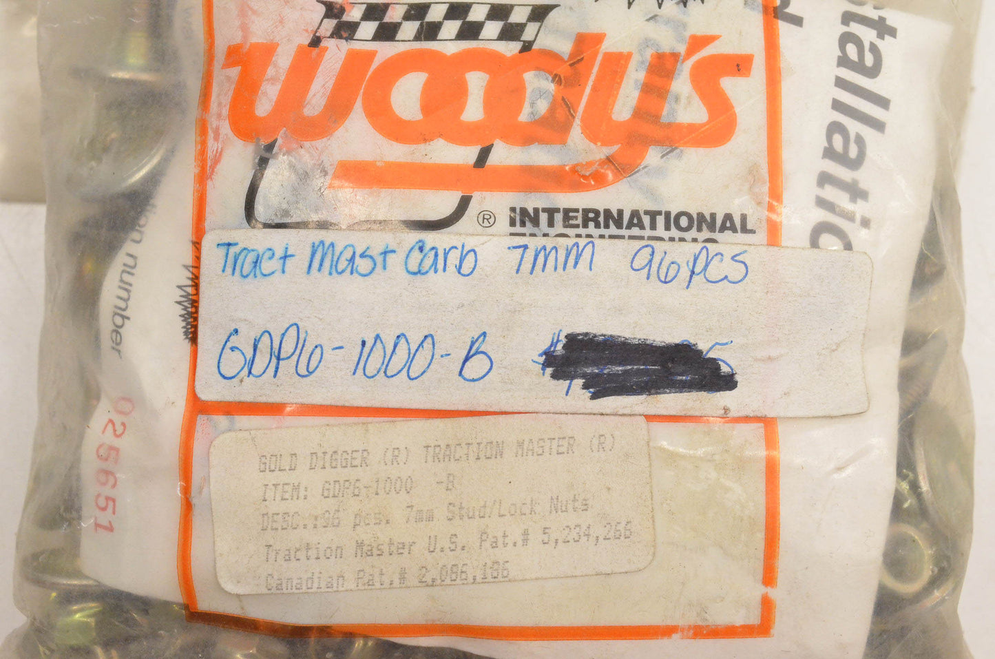 Woody's GDP6-1000-B Carbide Stud Kit NOS